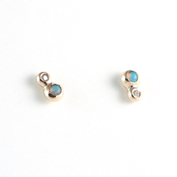 Awa Opal and Diamond Earrings