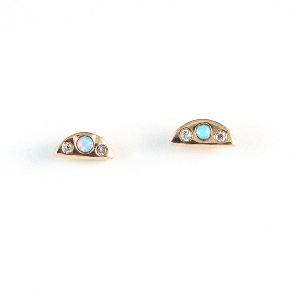 Jyogen Opal and Diamond Earrings