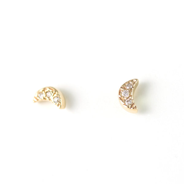 Crescent Diamond Earrings