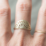 Loma Ring in Golden Brass