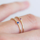 Dot Sapphire Ring