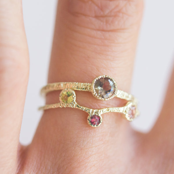 Tenten Sapphire + Topaz Ring