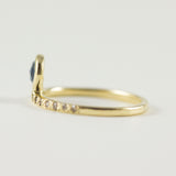 Umi Sapphire + Champagne Diamond Ring