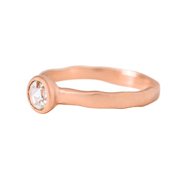 Custom Rose Cut Diamond Ring