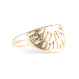 Loma Ring in Golden Brass