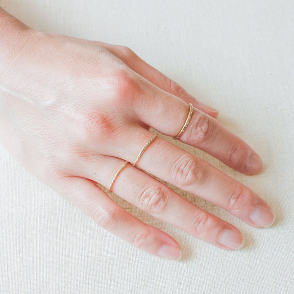 Three Dainty Pattern Rings