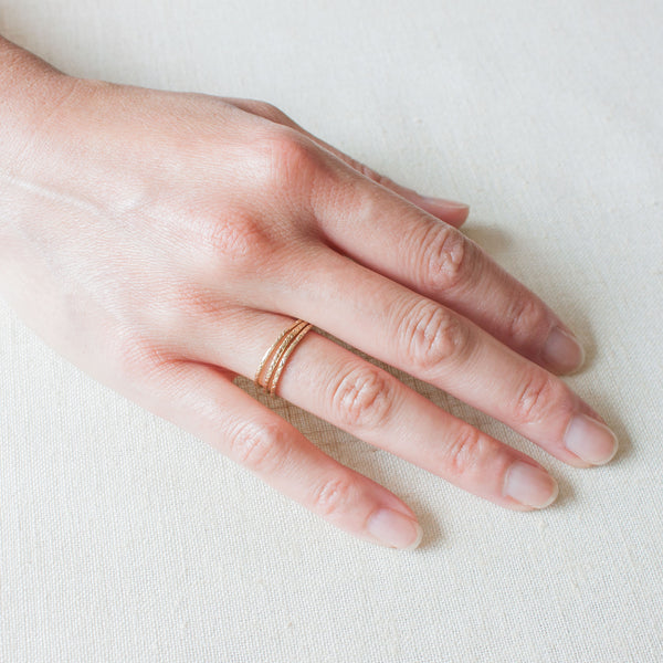 Three Dainty Pattern Rings