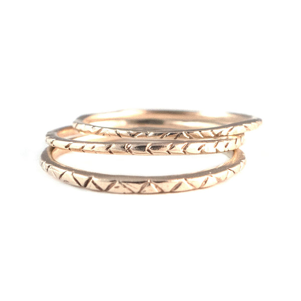 Three Dainty Pattern Rings