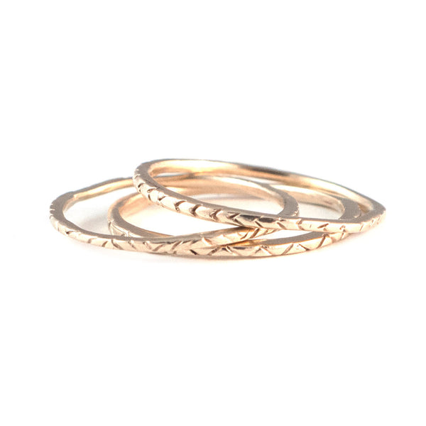 Three Dainty Pattern Rings
