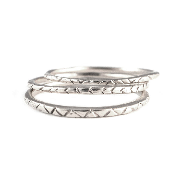 Three Dainty Pattern Rings