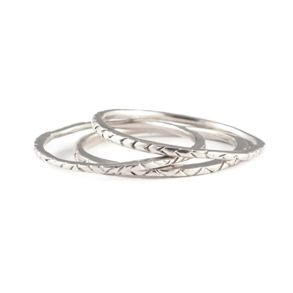Three Dainty Pattern Rings
