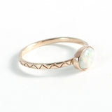 Snow White Opal Ring