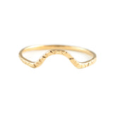 Wave Ring in Golden Brass