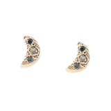 Crescent Mixed Diamond Earrings