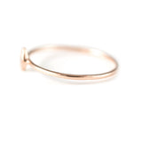 One Star Diamond Ring in 14K Rose Gold - Size 6.25
