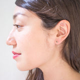 Paved Diamond Bar Earrings
