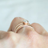 Custom Rose Cut Diamond Ring