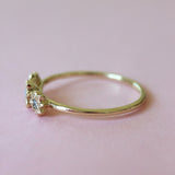 Mini Starry Opal + Diamond Ring