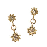 Starry Swing Champagne Diamond Earrings
