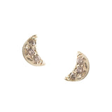 Crescent Champagne Diamond Earrings