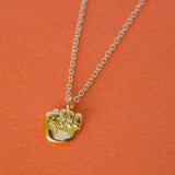 Rock Necklace in Brass + Silver