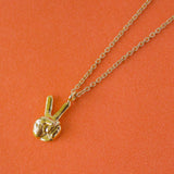 Scissors Necklace in Brass + Silver