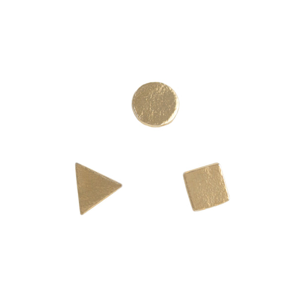 Tres Formas Earrings in 14K Gold Plate