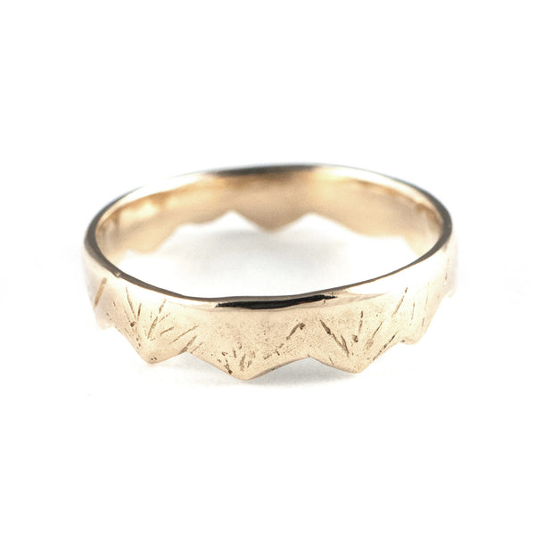 Yama Ring in Golden Brass